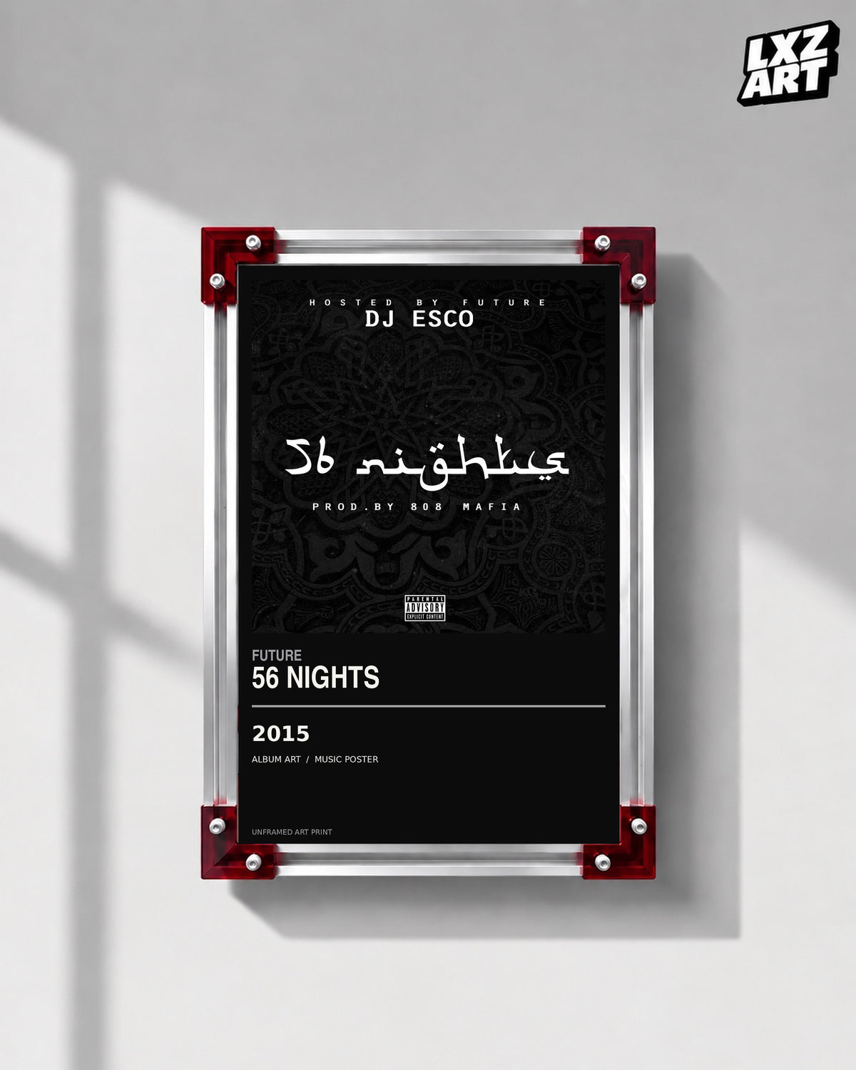 Future 56 Nights Album Poster | Unframed Wall Art — LXZART display 1; frame not included