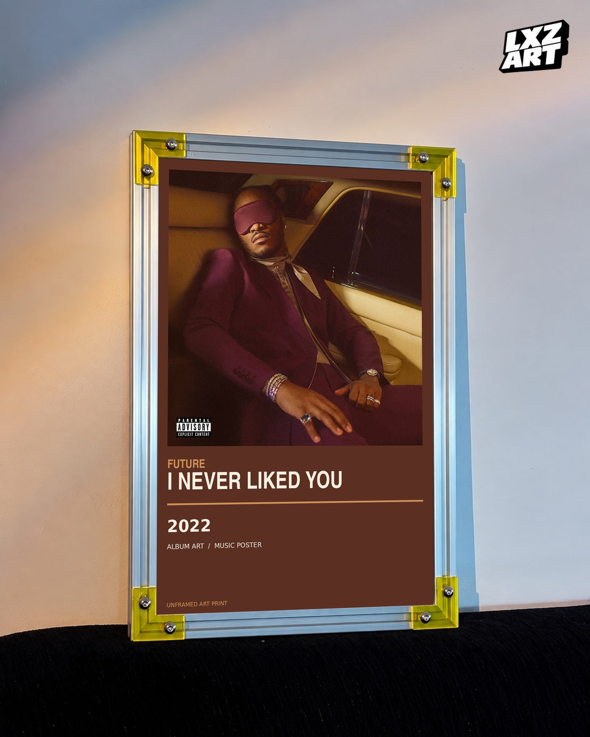 Future I NEVER LIKED YOU Album Poster | Unframed Wall Art — LXZART display 3; frame not included