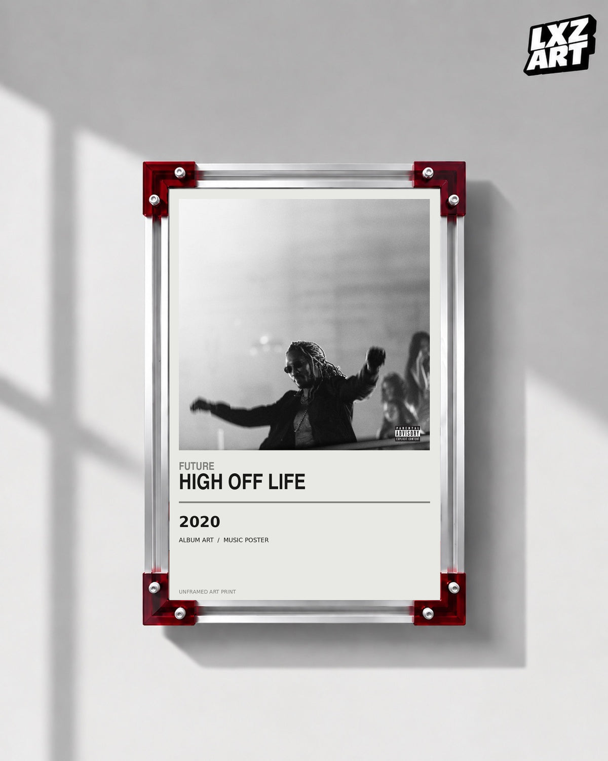 Future High Off Life Album Poster | Unframed Wall Art — LXZART display 1; frame not included