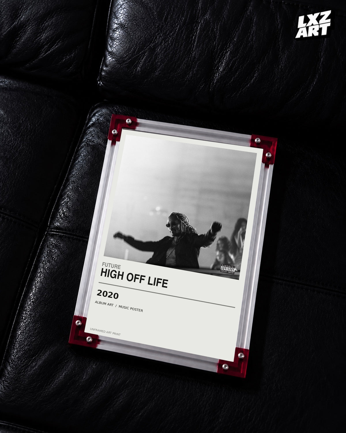 Future High Off Life Album Poster | Unframed Wall Art — LXZART display 2; frame not included