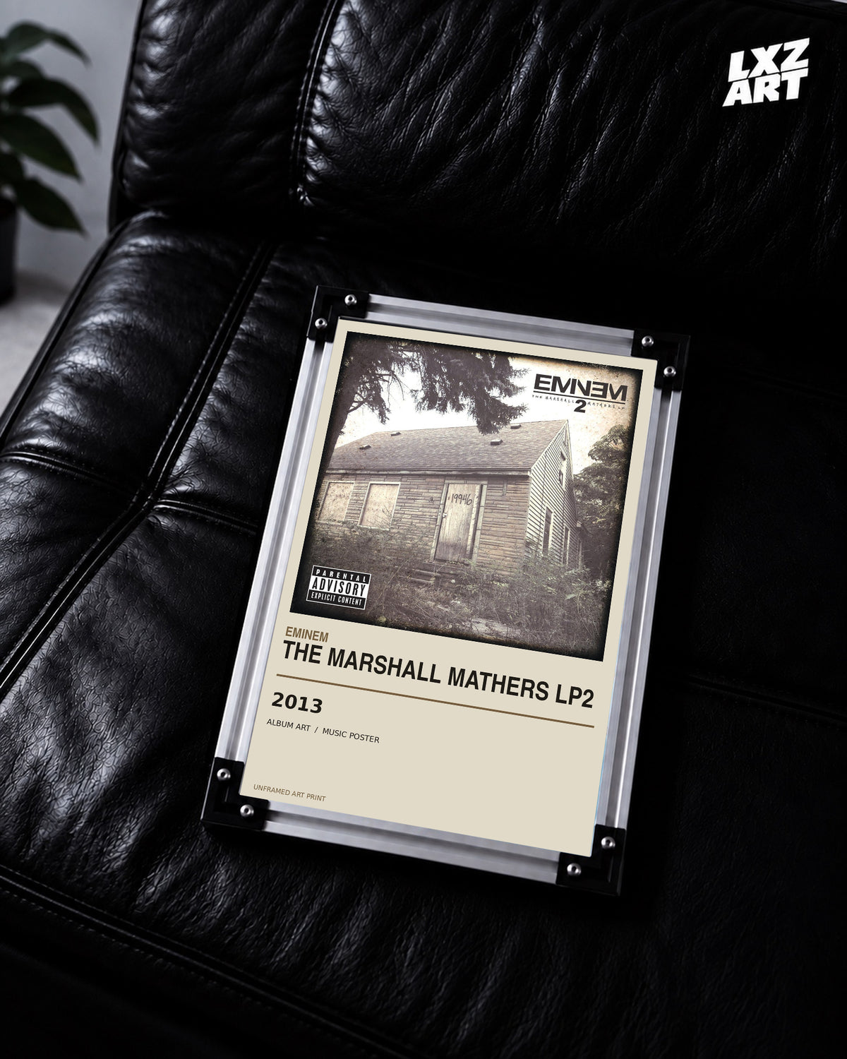 Eminem The Marshall Mathers LP2 Album Poster | Unframed Wall Art — LXZART display 2; frame not included