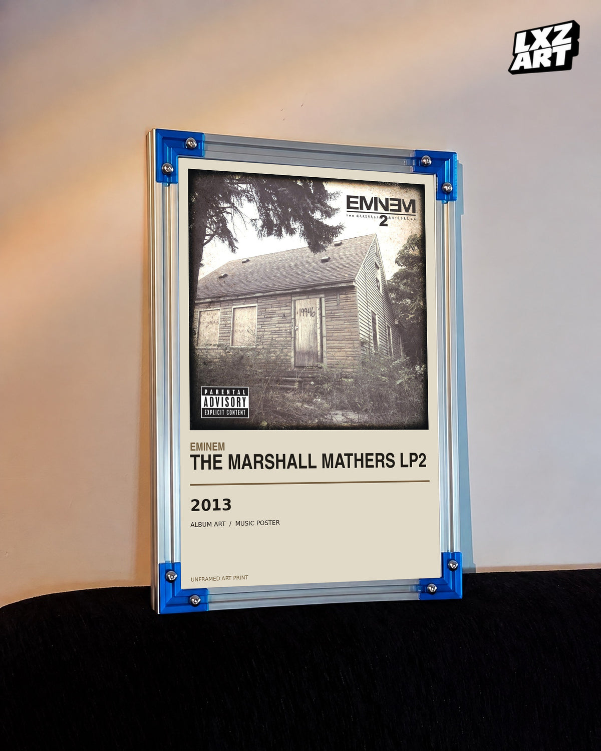 Eminem The Marshall Mathers LP2 Album Poster | Unframed Wall Art — LXZART display 3; frame not included