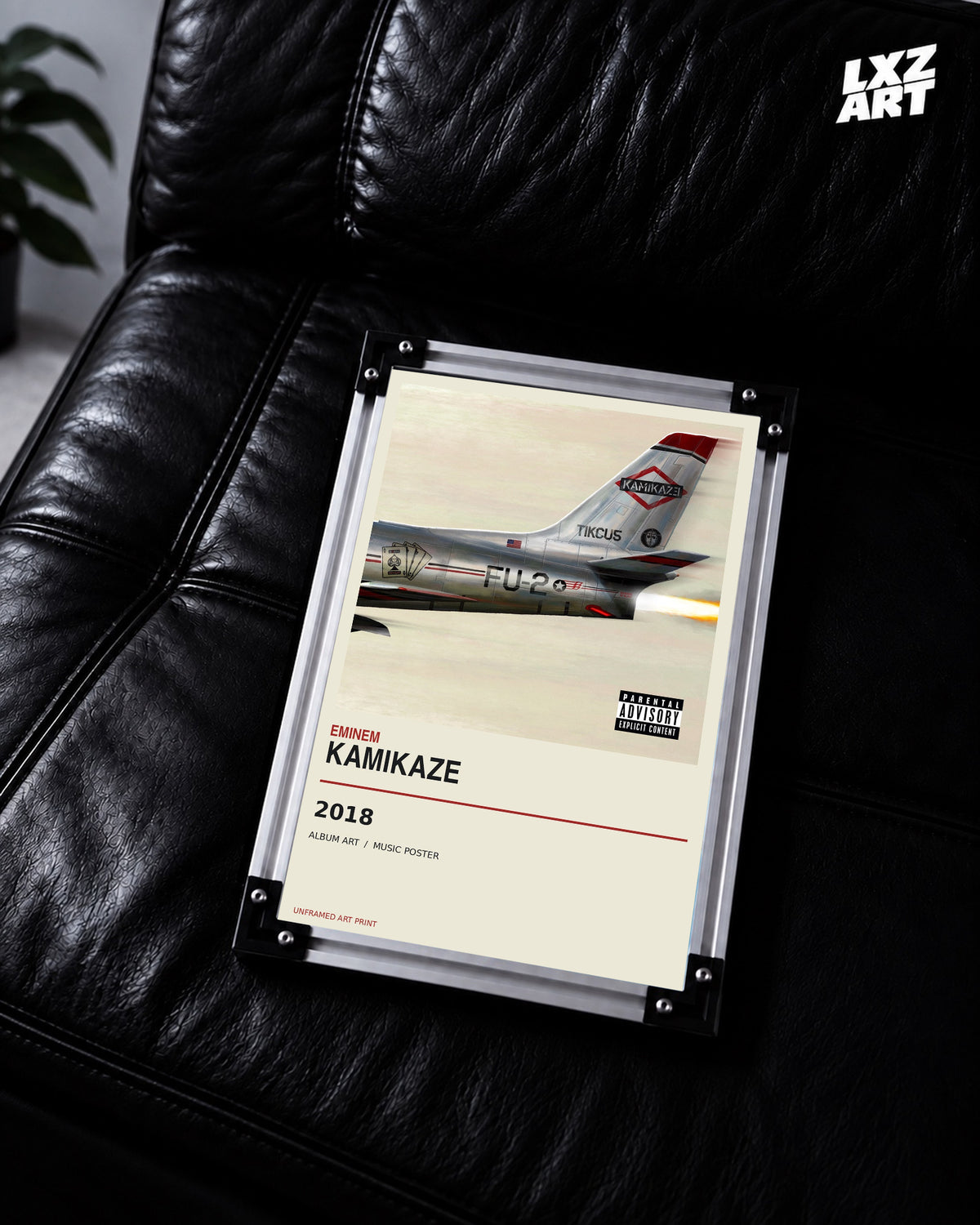 Eminem Kamikaze Album Poster | Unframed Wall Art — LXZART display 2; frame not included