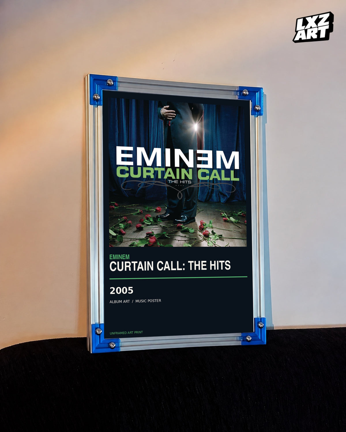 Eminem Curtain Call The Hits Album Poster | Unframed Wall Art — LXZART display 3; frame not included