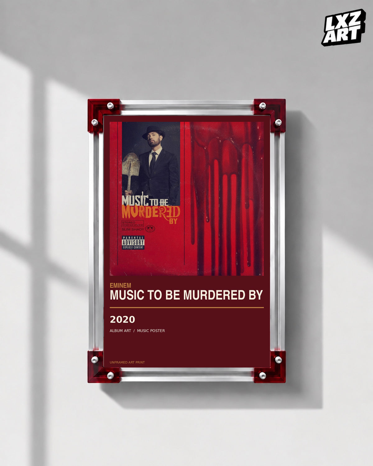 Eminem Music To Be Murdered By Album Poster | Unframed Wall Art — LXZART display 1; frame not included