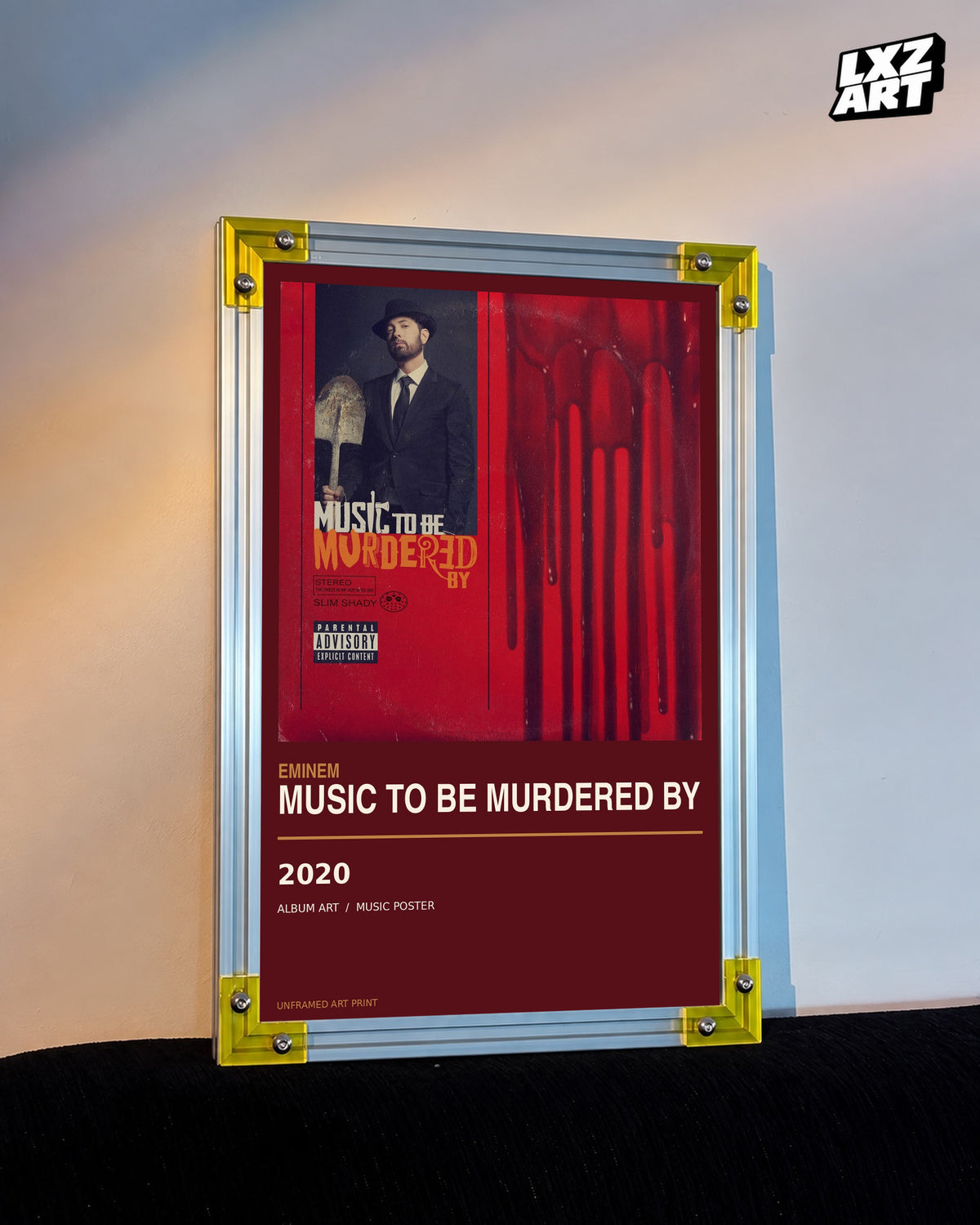 Eminem Music To Be Murdered By Album Poster | Unframed Wall Art — LXZART display 3; frame not included