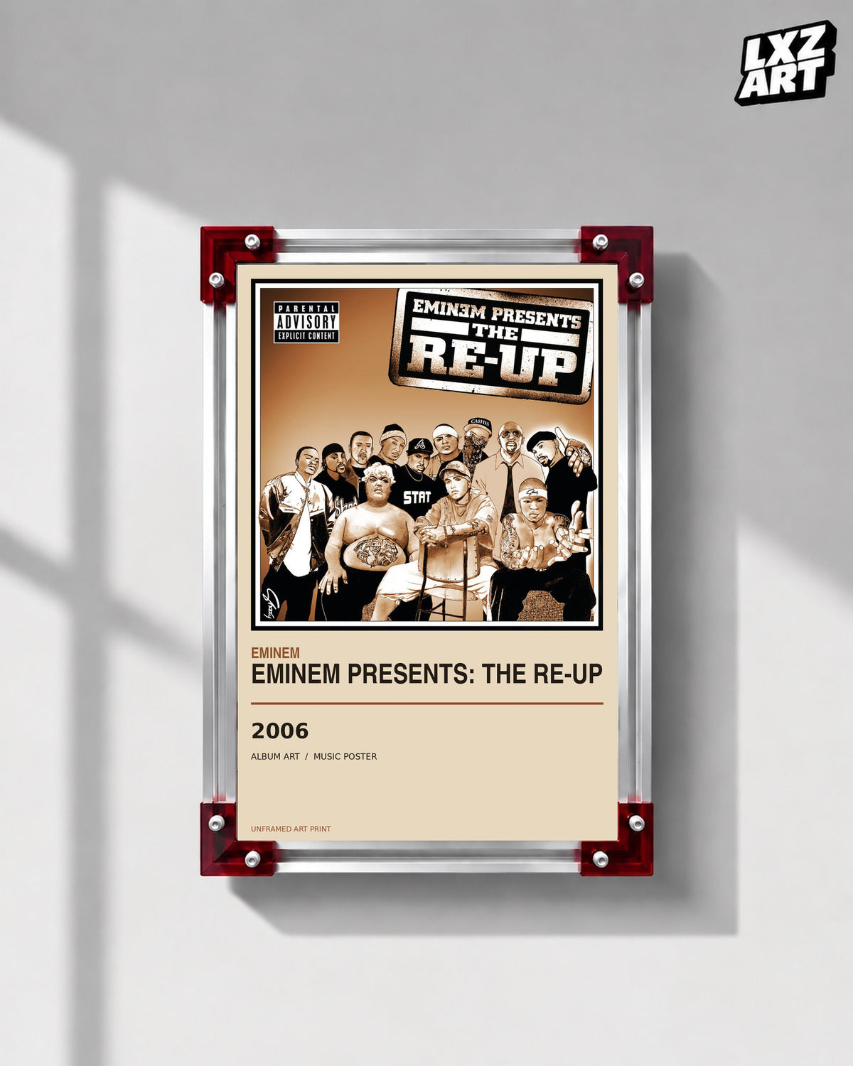 Eminem Presents The Re-Up Album Poster | Unframed Wall Art — LXZART display 1; frame not included