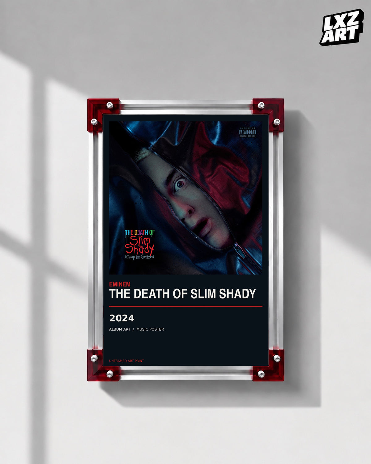 Eminem The Death of Slim Shady Album Poster | Unframed Wall Art — LXZART display 1; frame not included