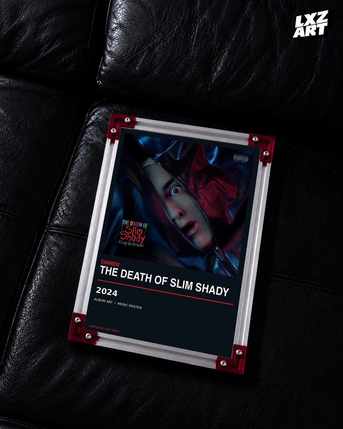 Eminem The Death of Slim Shady Album Poster | Unframed Wall Art — LXZART display 2; frame not included