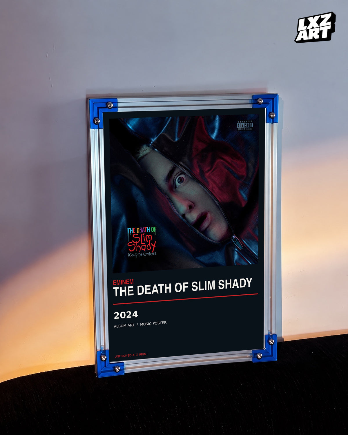 Eminem The Death of Slim Shady Album Poster | Unframed Wall Art — LXZART display 3; frame not included
