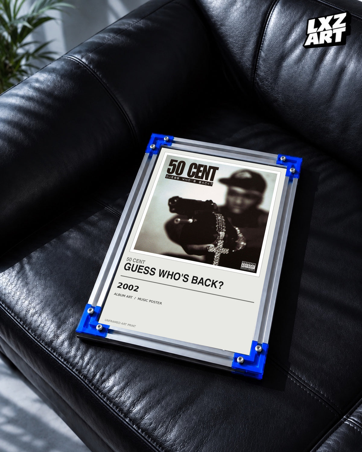 50 Cent Guess Who’s Back? Album Poster | Unframed Wall Art — LXZART display 2; frame not included