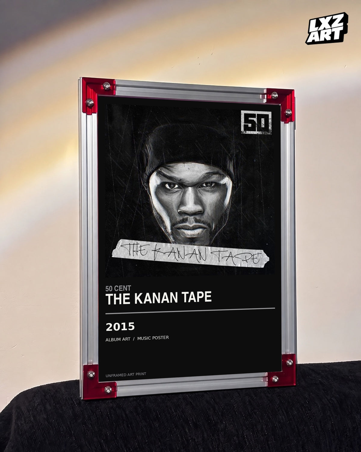 50 Cent The Kanan Tape Album Poster | Unframed Wall Art — LXZART display 3; frame not included