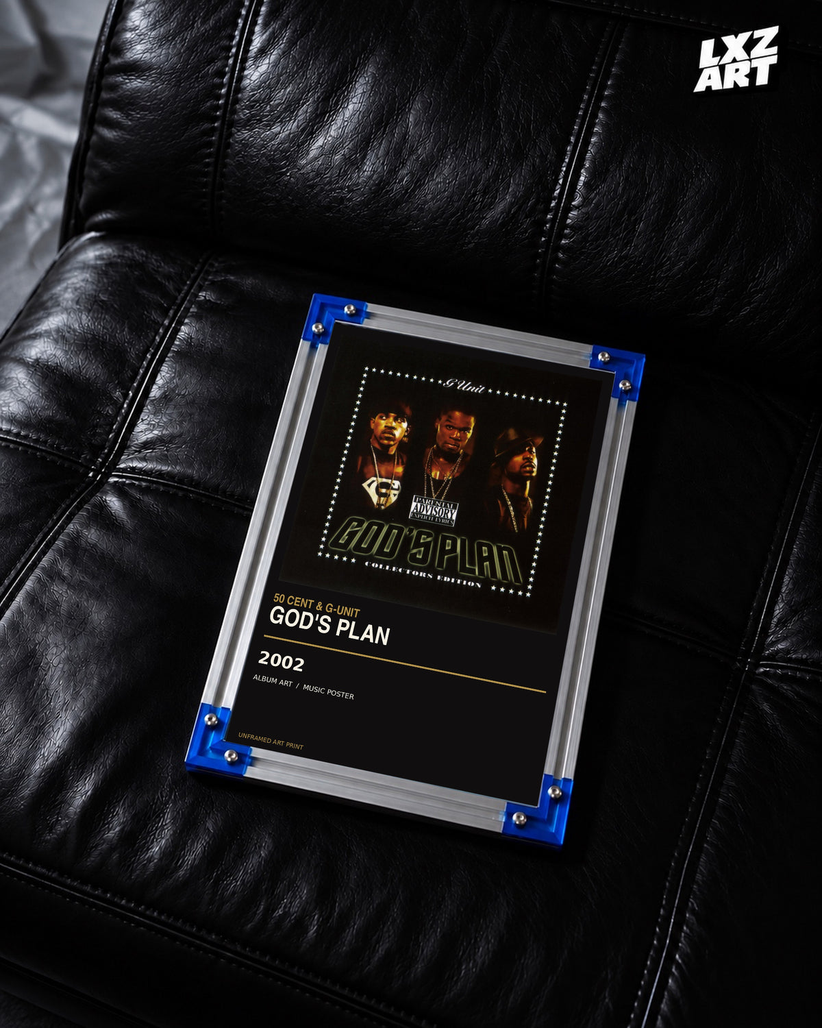 50 Cent & G-Unit God’s Plan Album Poster | Unframed Wall Art — LXZART display 2; frame not included