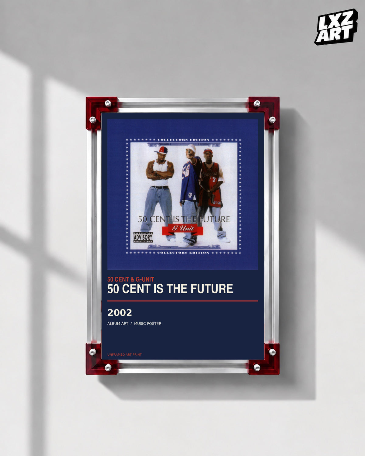 50 Cent & G-Unit 50 Cent Is the Future Album Poster | Unframed Wall Art — LXZART display 1; frame not included