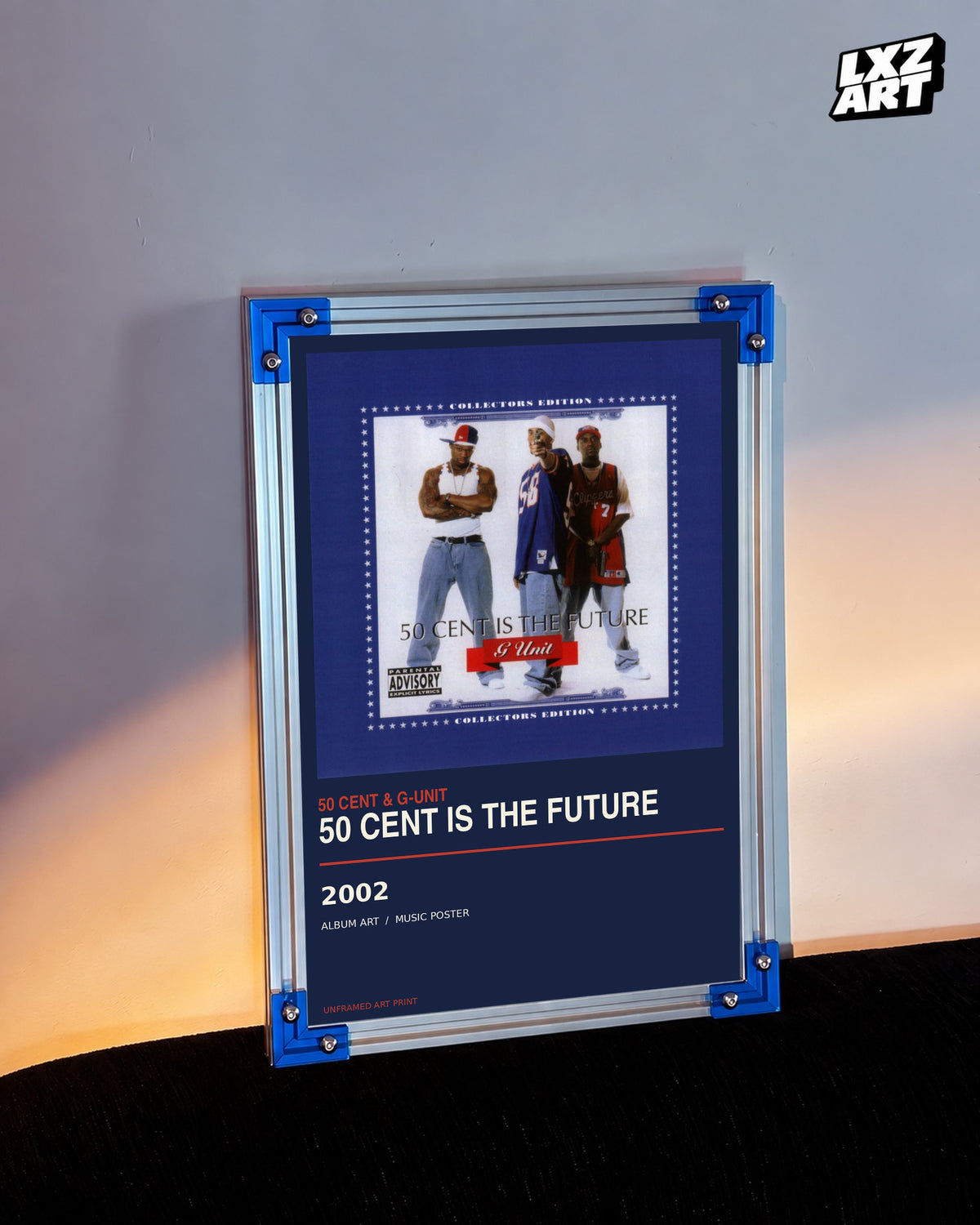 50 Cent & G-Unit 50 Cent Is the Future Album Poster | Unframed Wall Art — LXZART display 3; frame not included