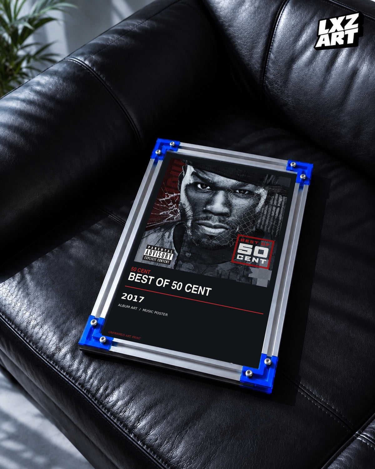 50 Cent Best Of 50 Cent Album Poster | Unframed Wall Art — LXZART display 2; frame not included