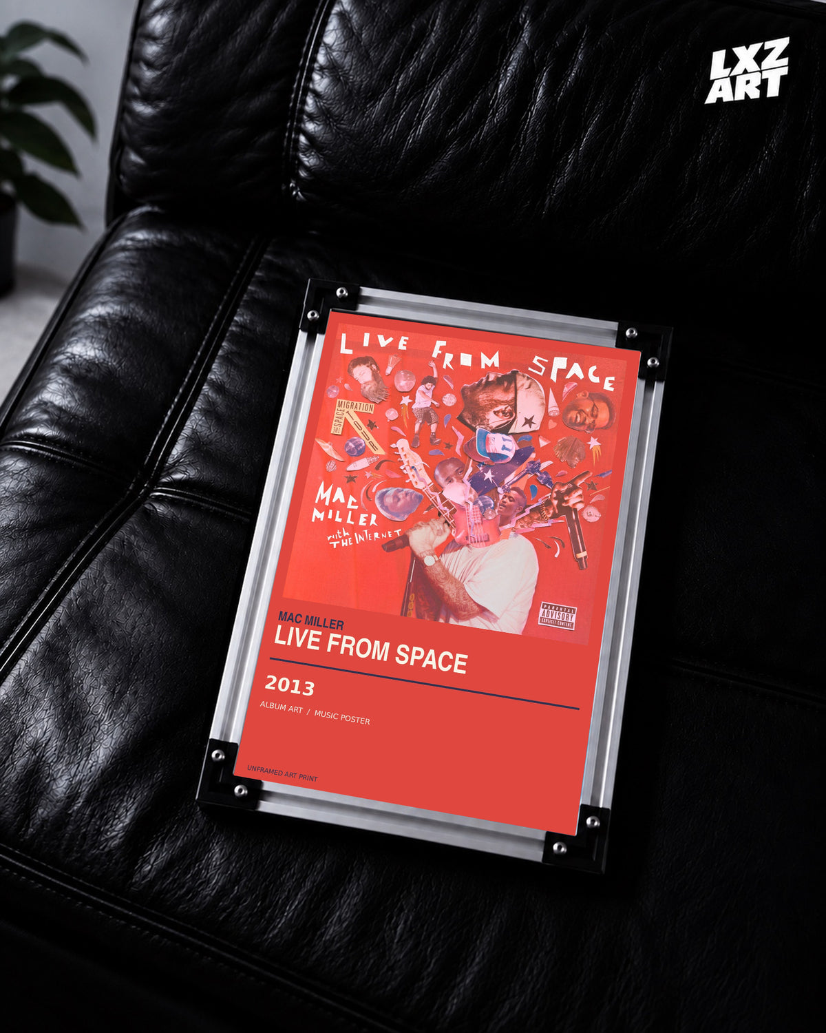 Mac Miller Live From Space Album Poster | Unframed Wall Art — LXZART display 2; frame not included