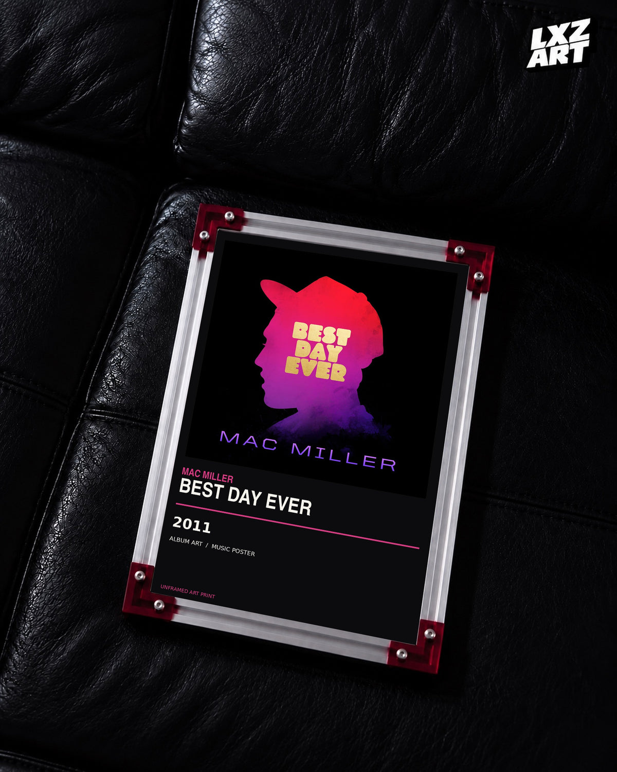 Mac Miller Best Day Ever Album Poster | Unframed Wall Art — LXZART display 2; frame not included