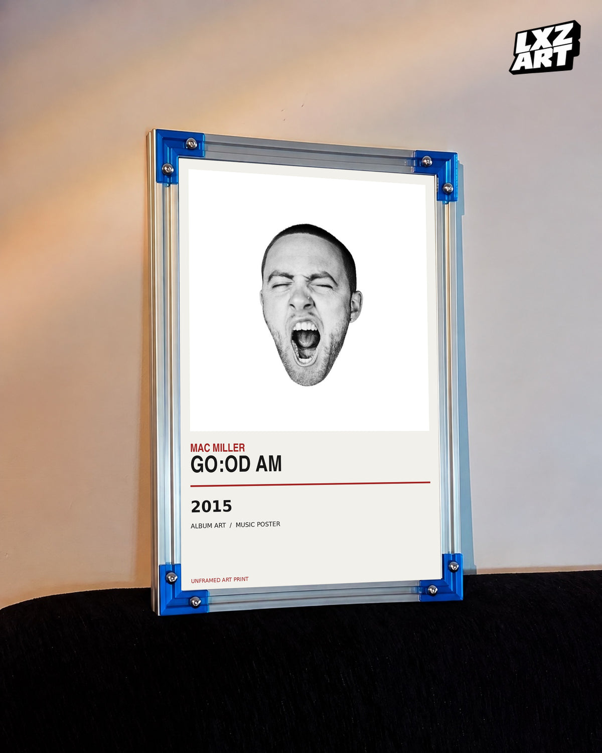 Mac Miller GO:OD AM Album Poster | Unframed Wall Art — LXZART display 3; frame not included