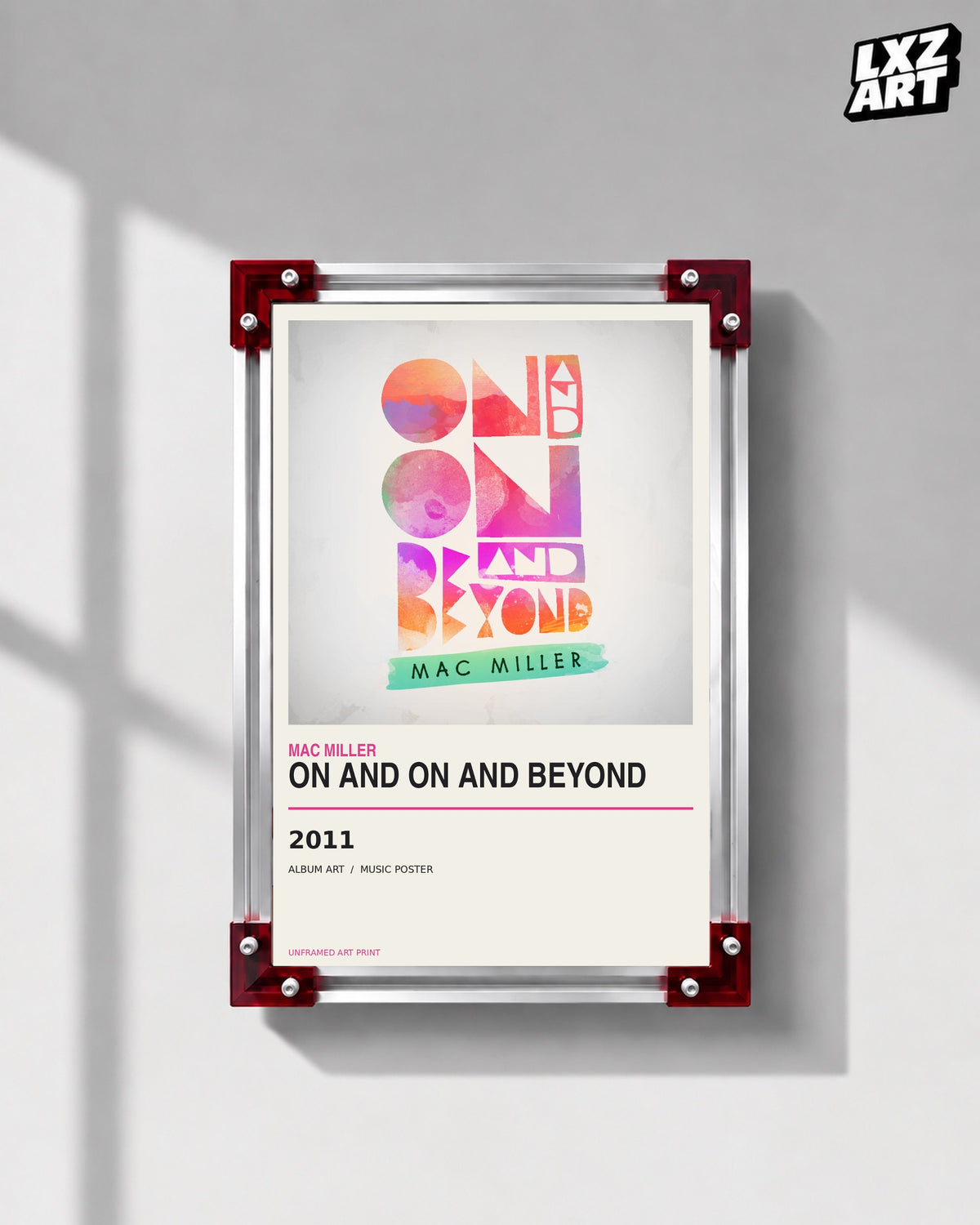 Mac Miller On And On And Beyond EP Poster | Unframed Wall Art — LXZART display 1; frame not included