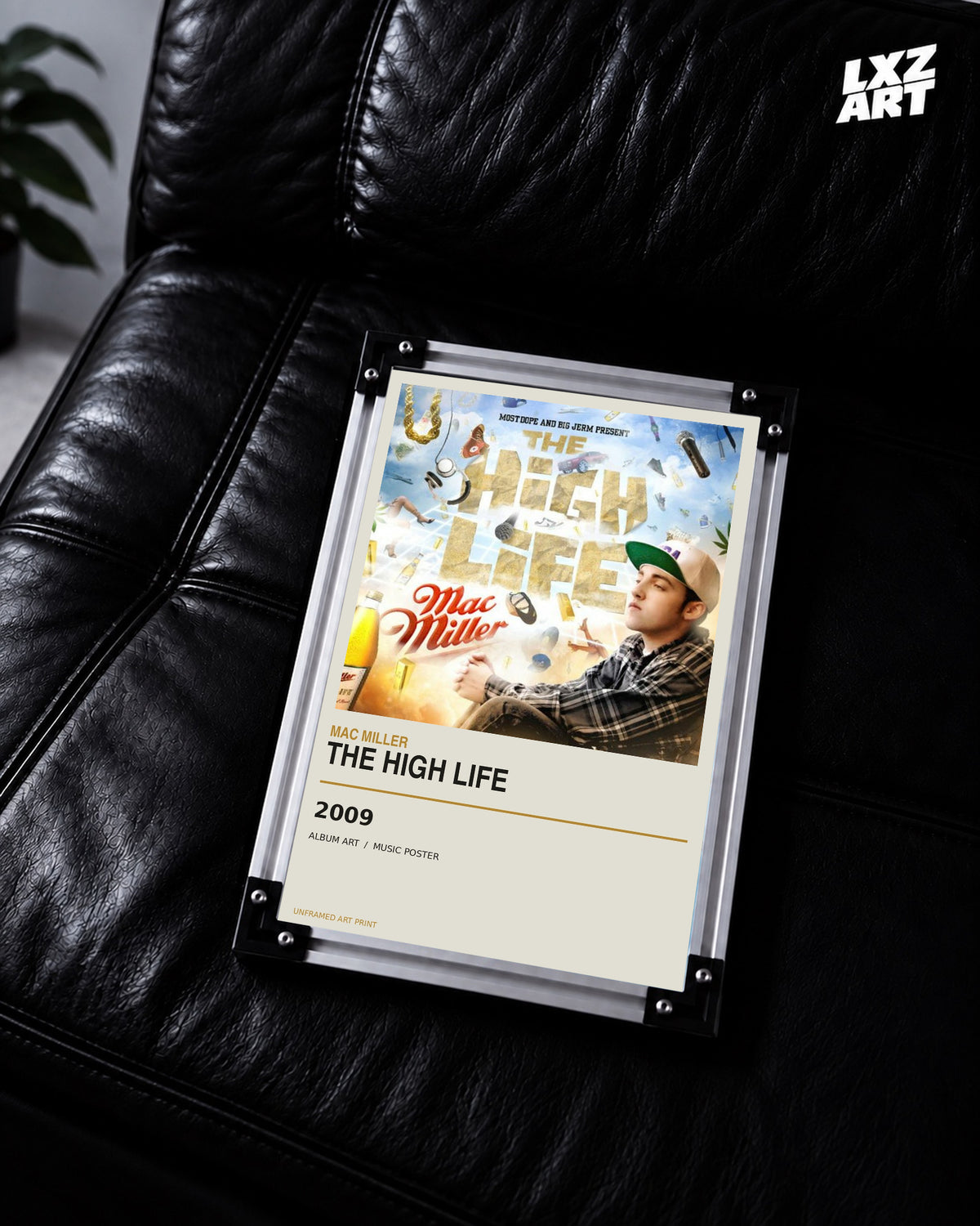 Mac Miller The High Life Mixtape Poster | Unframed Wall Art — LXZART display 2; frame not included