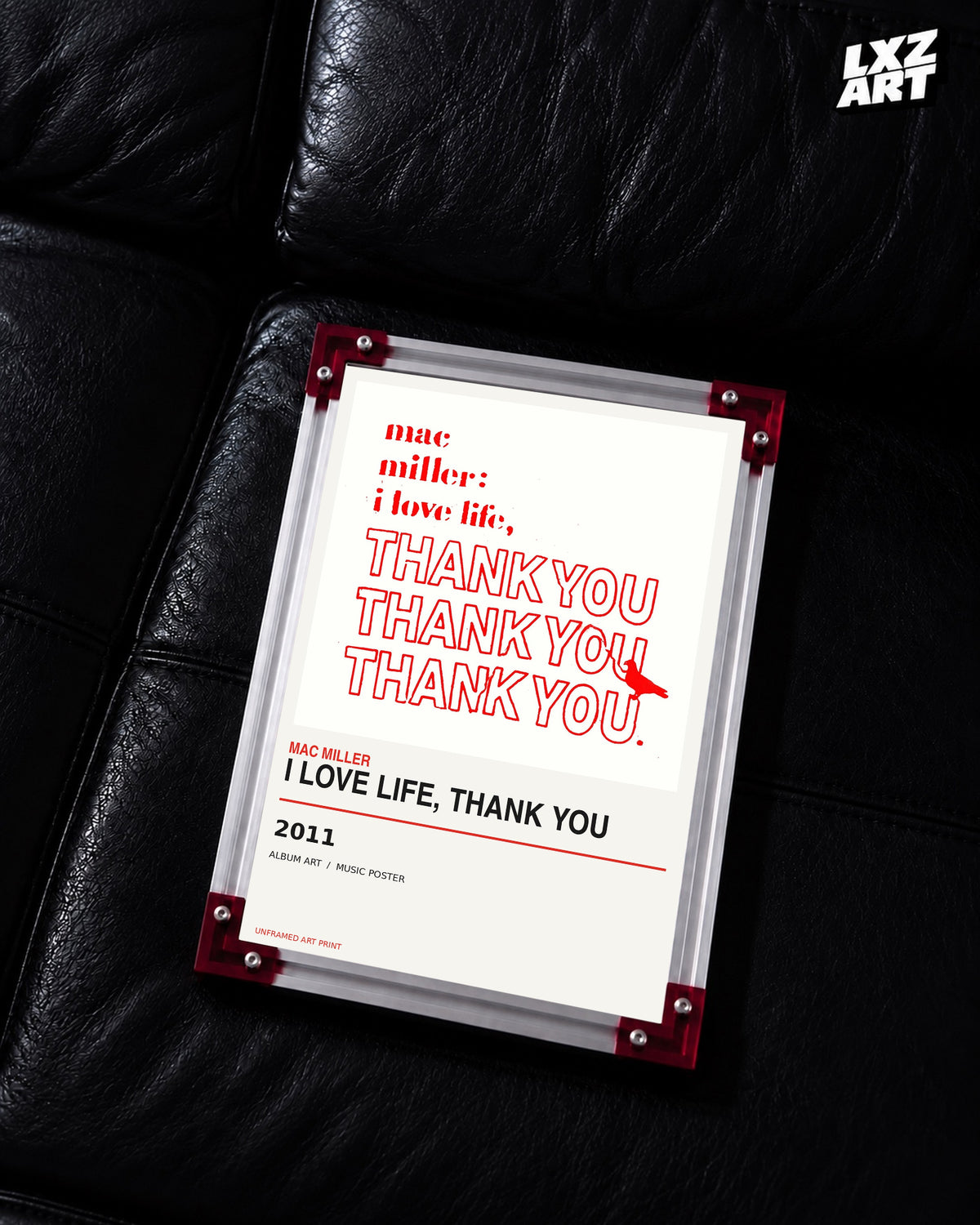 Mac Miller I Love Life Thank You Album Poster | Unframed Wall Art — LXZART display 2; frame not included