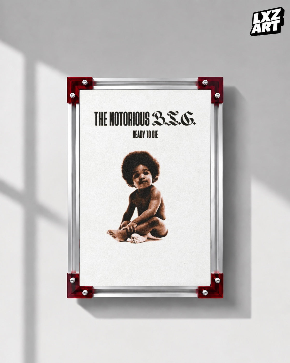 The Notorious B.I.G. Ready to Die White Background Poster | Unframed — LXZART display 1; frame not included