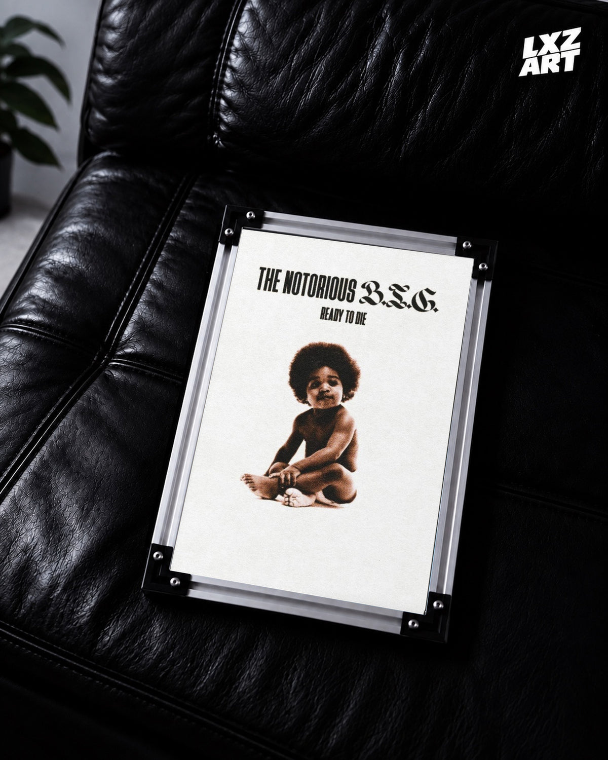 The Notorious B.I.G. Ready to Die White Background Poster | Unframed — LXZART display 2; frame not included