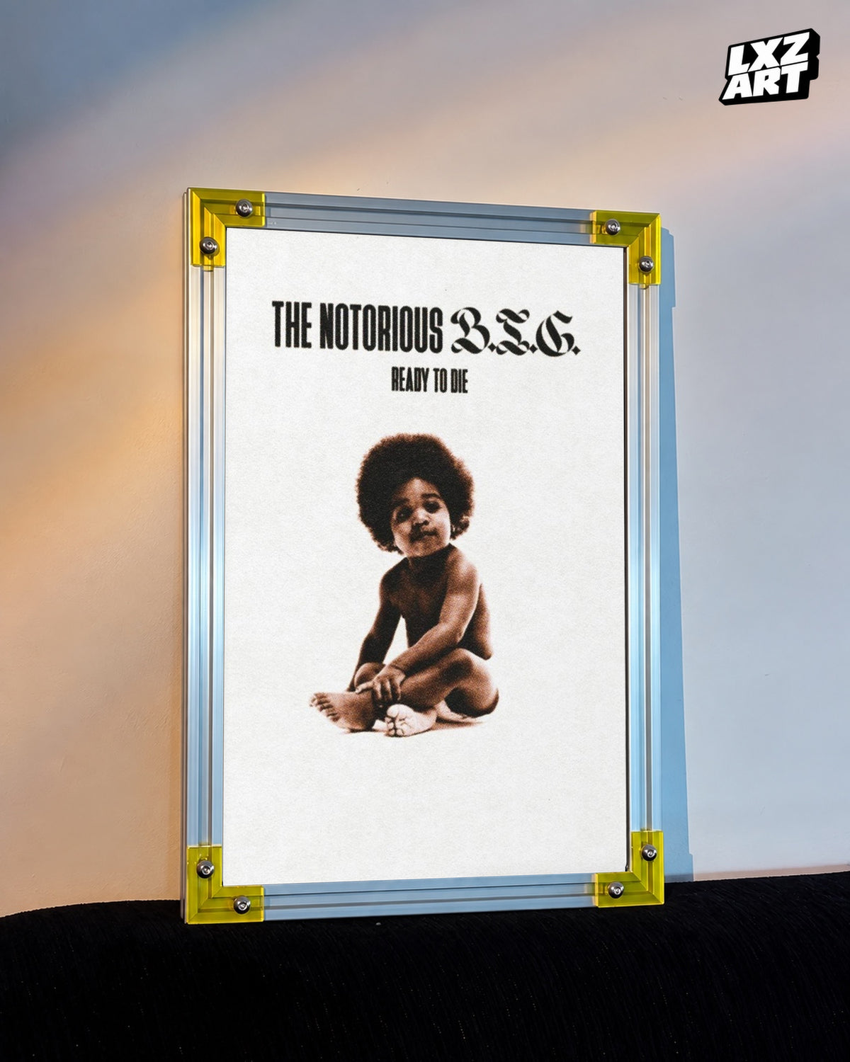 The Notorious B.I.G. Ready to Die White Background Poster | Unframed — LXZART display 3; frame not included