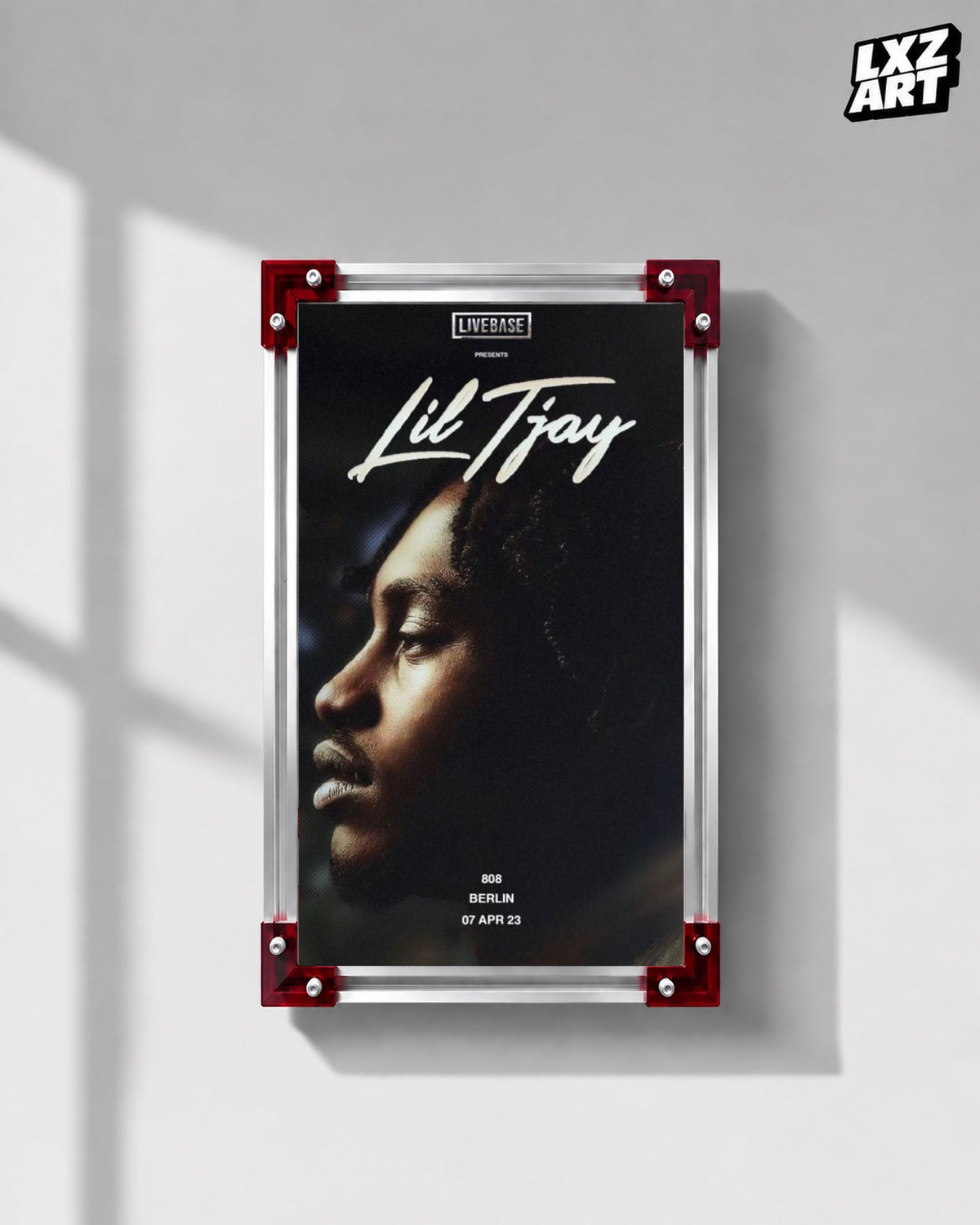 Lil Tjay Livebase Berlin Concert Portrait Poster | Unframed Wall Art — LXZART display 1; frame not included