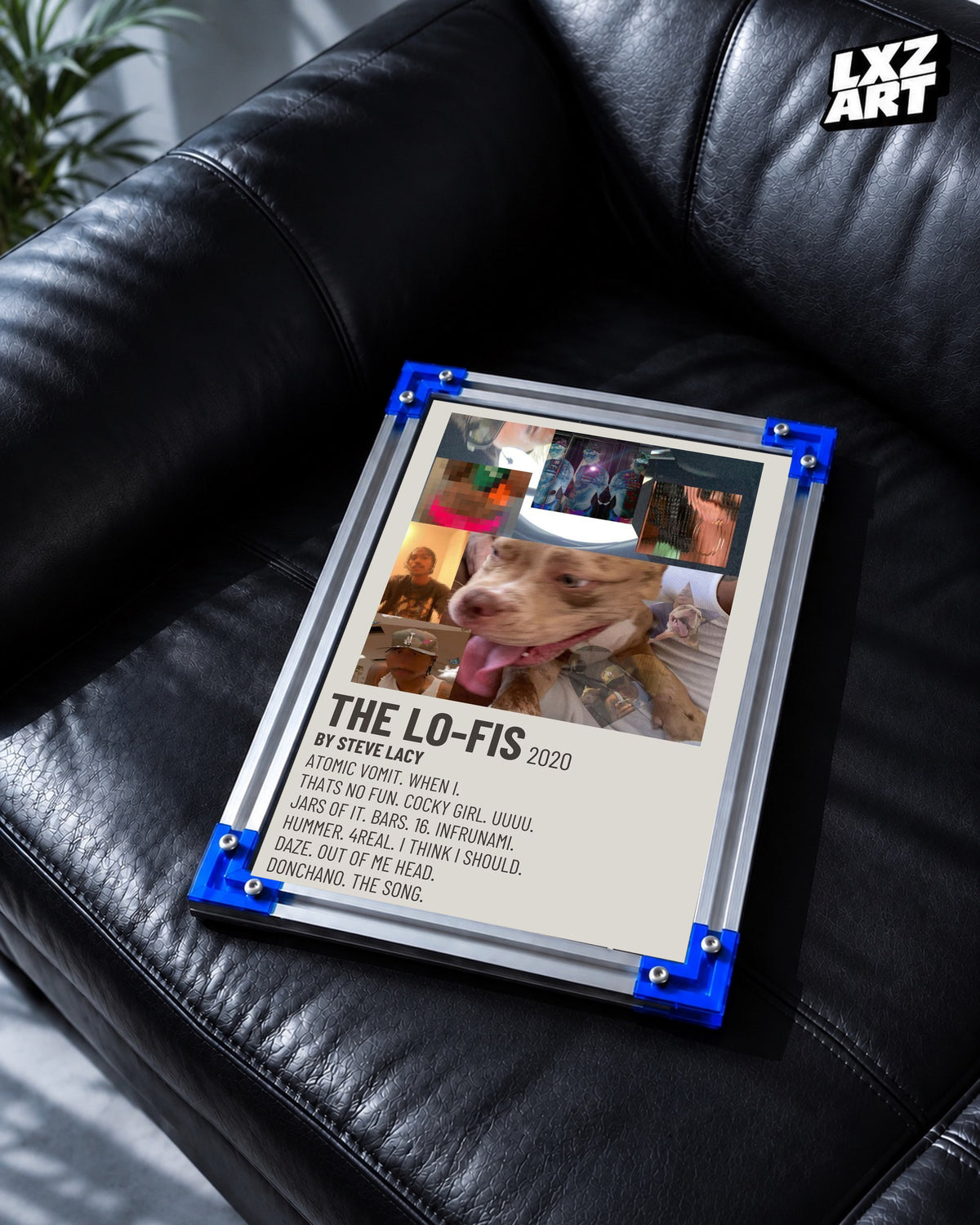 Steve Lacy The Lo-Fis Cream Tracklist Poster | Unframed Wall Art — LXZART display 2; frame not included