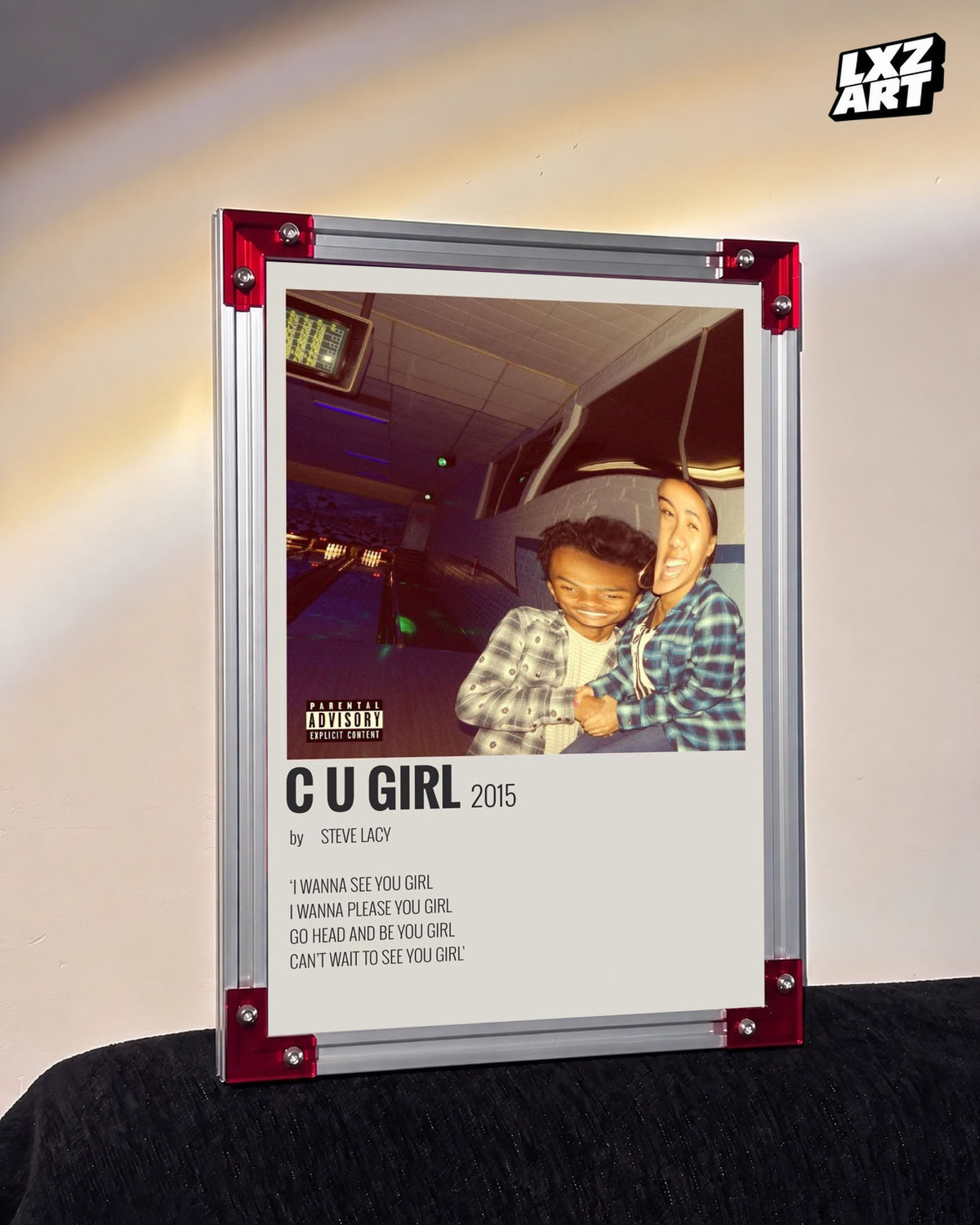 Steve Lacy C U Girl Cream Photo Poster | Unframed Wall Art — LXZART display 3; frame not included