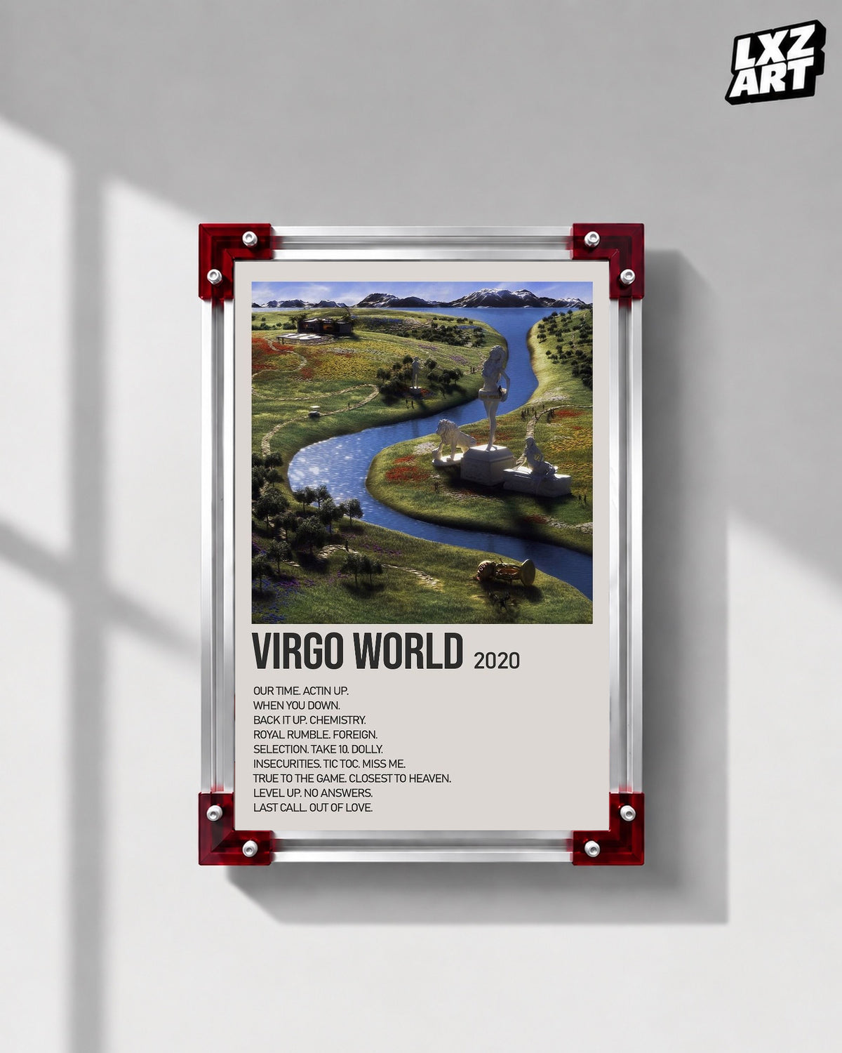 Lil Tecca Virgo World Cream Tracklist Poster | Unframed Wall Art — LXZART display 1; frame not included