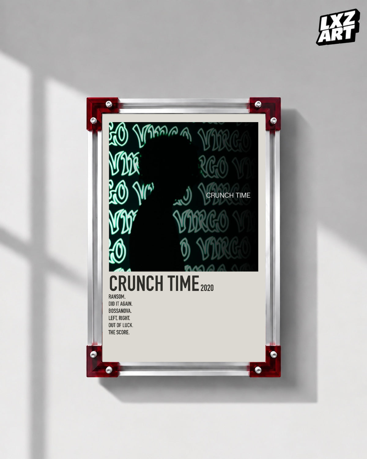 Lil Tecca Crunch Time Cream Tracklist Poster | Unframed Wall Art — LXZART display 1; frame not included