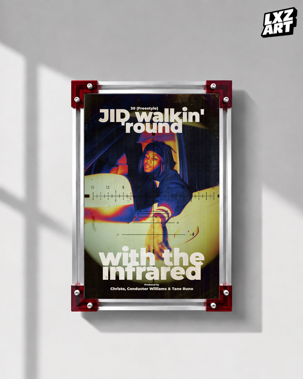 JID 30 (Freestyle) Infrared Typography Poster | Unframed Wall Art — LXZART display 1; frame not included