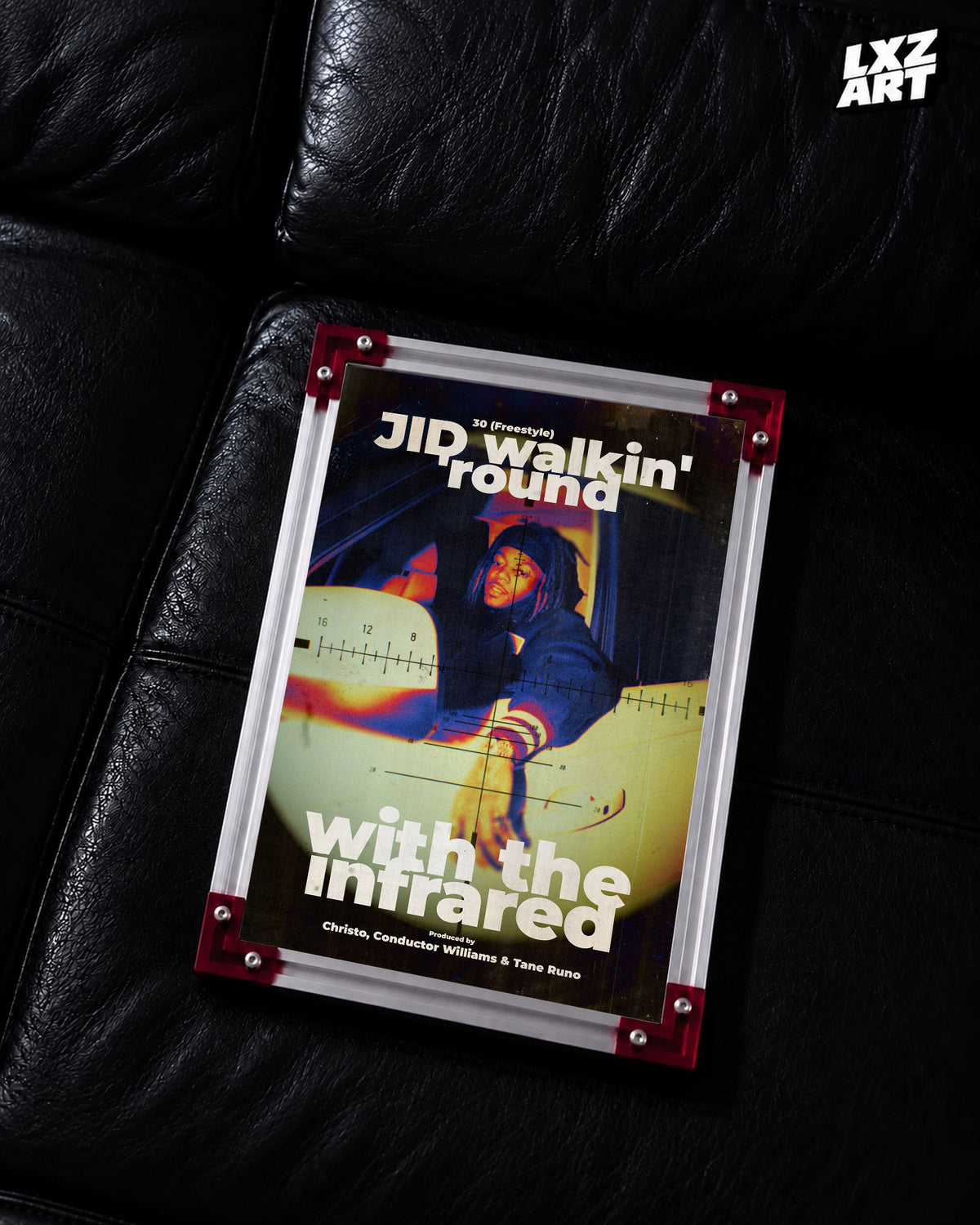 JID 30 (Freestyle) Infrared Typography Poster | Unframed Wall Art — LXZART display 2; frame not included