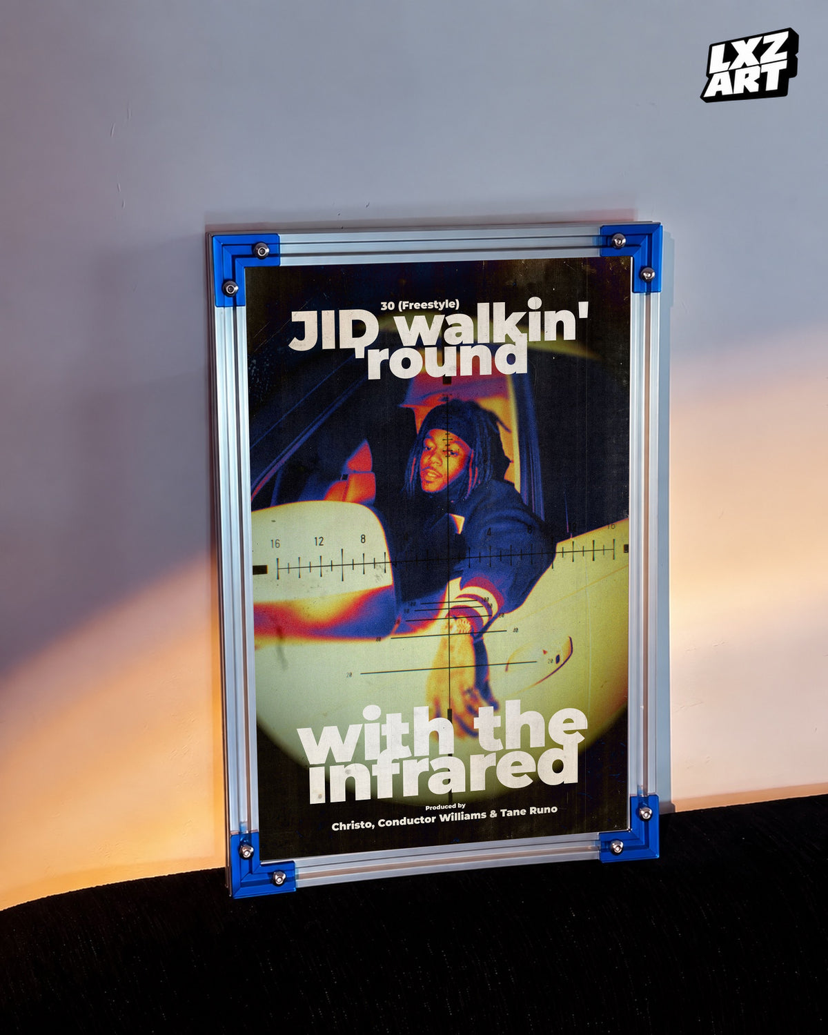 JID 30 (Freestyle) Infrared Typography Poster | Unframed Wall Art — LXZART display 3; frame not included