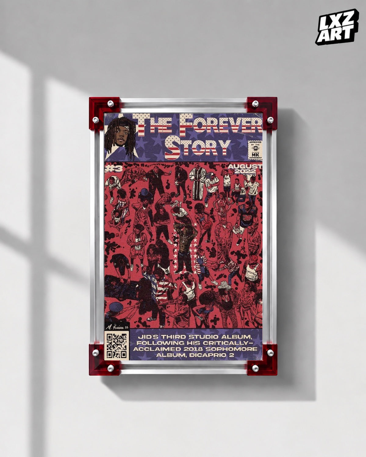 JID The Forever Story Red Comic Cover Poster | Unframed Wall Art — LXZART display 1; frame not included
