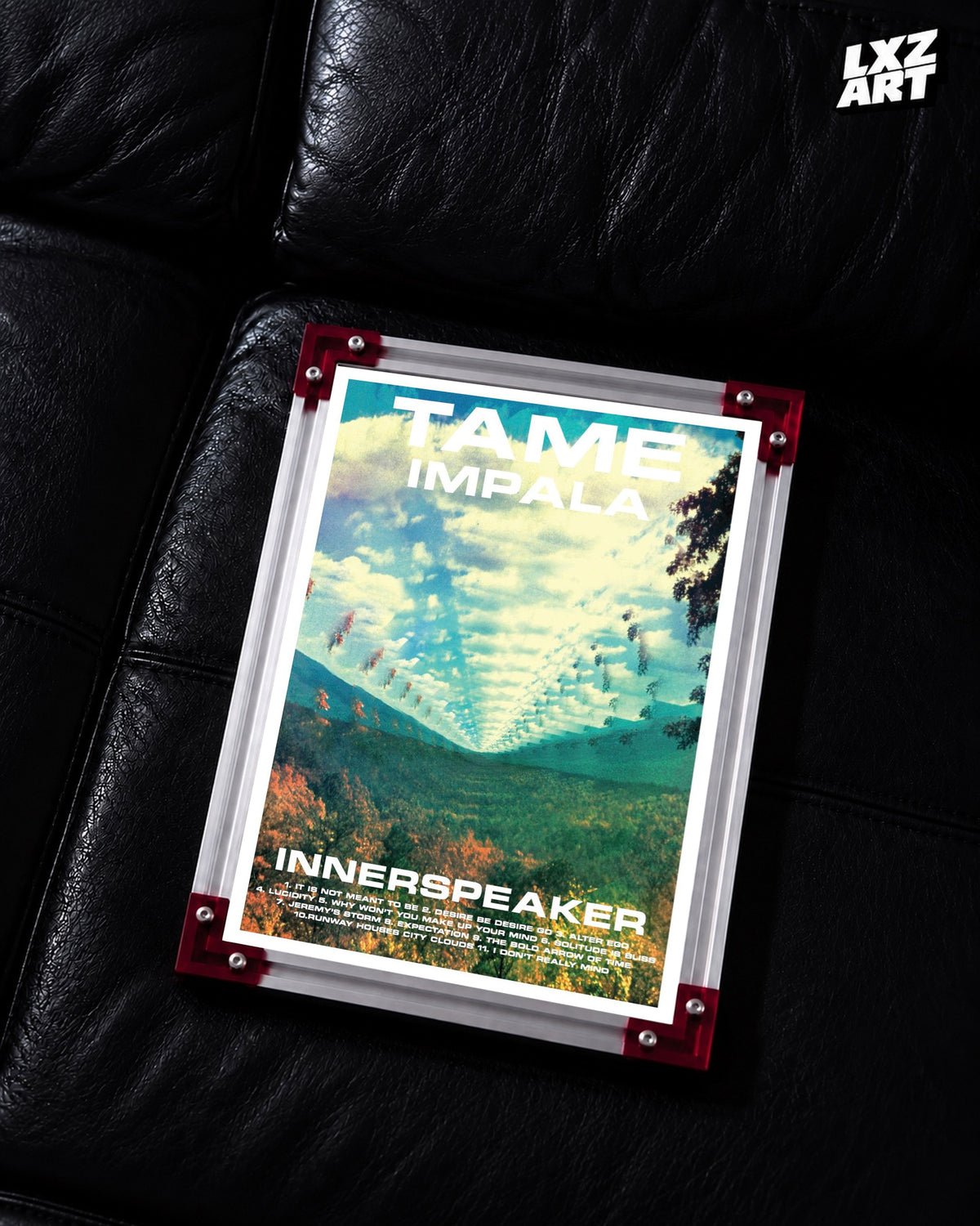 Tame Impala InnerSpeaker Landscape Typography Poster | Unframed Wall Art — LXZART display 2; frame not included