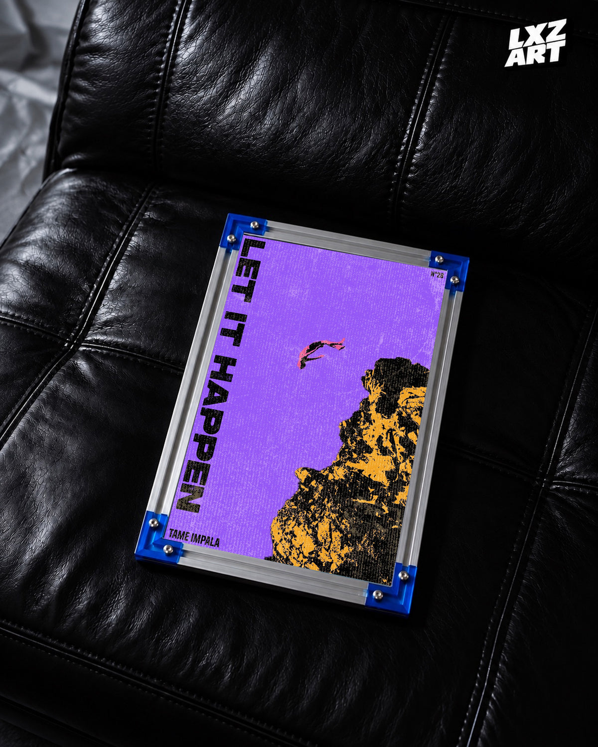 Tame Impala Let It Happen Purple Cliff Poster | Unframed Wall Art — LXZART display 2; frame not included