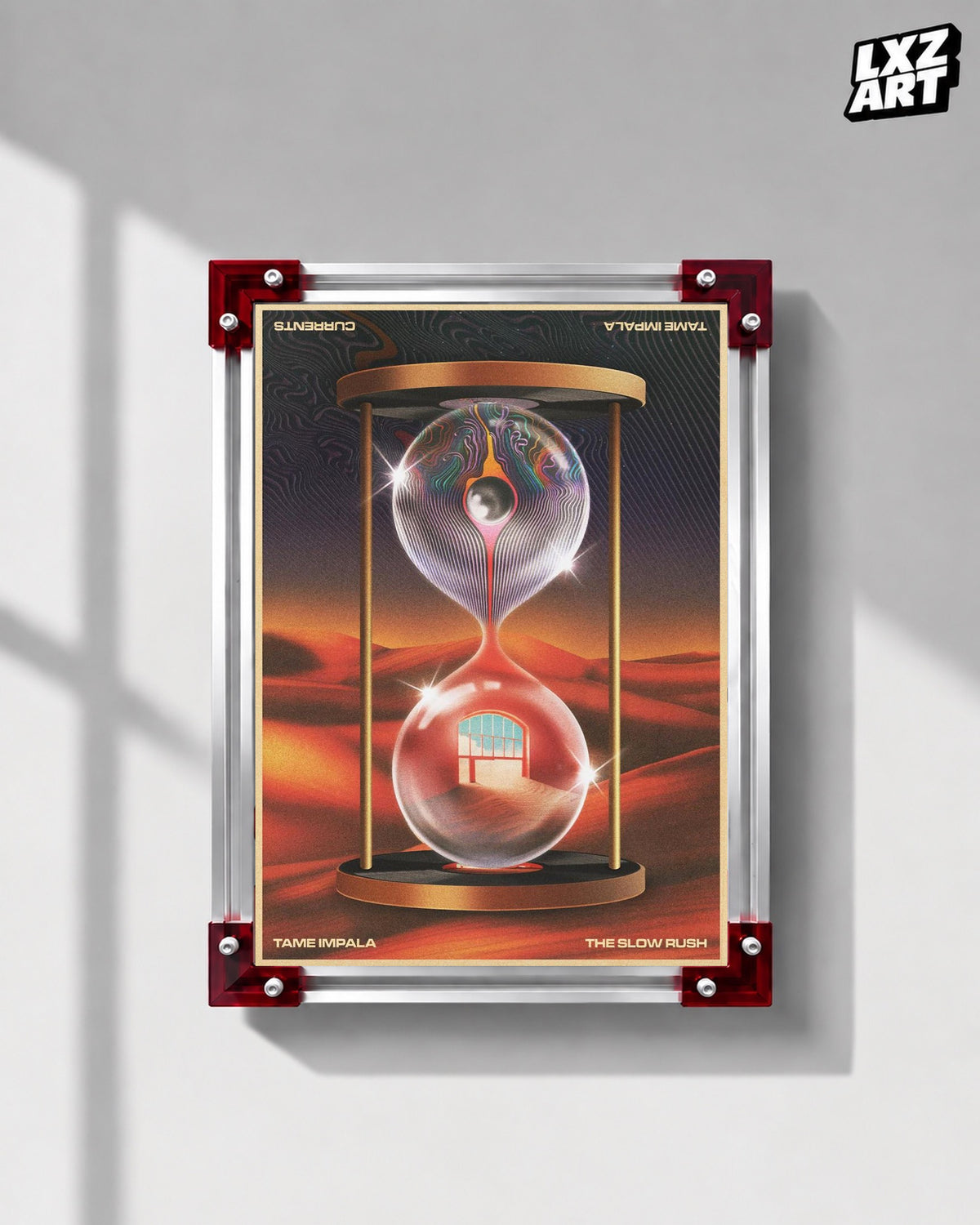 Tame Impala Currents / The Slow Rush Hourglass Poster | Unframed Wall Art — LXZART display 1; frame not included