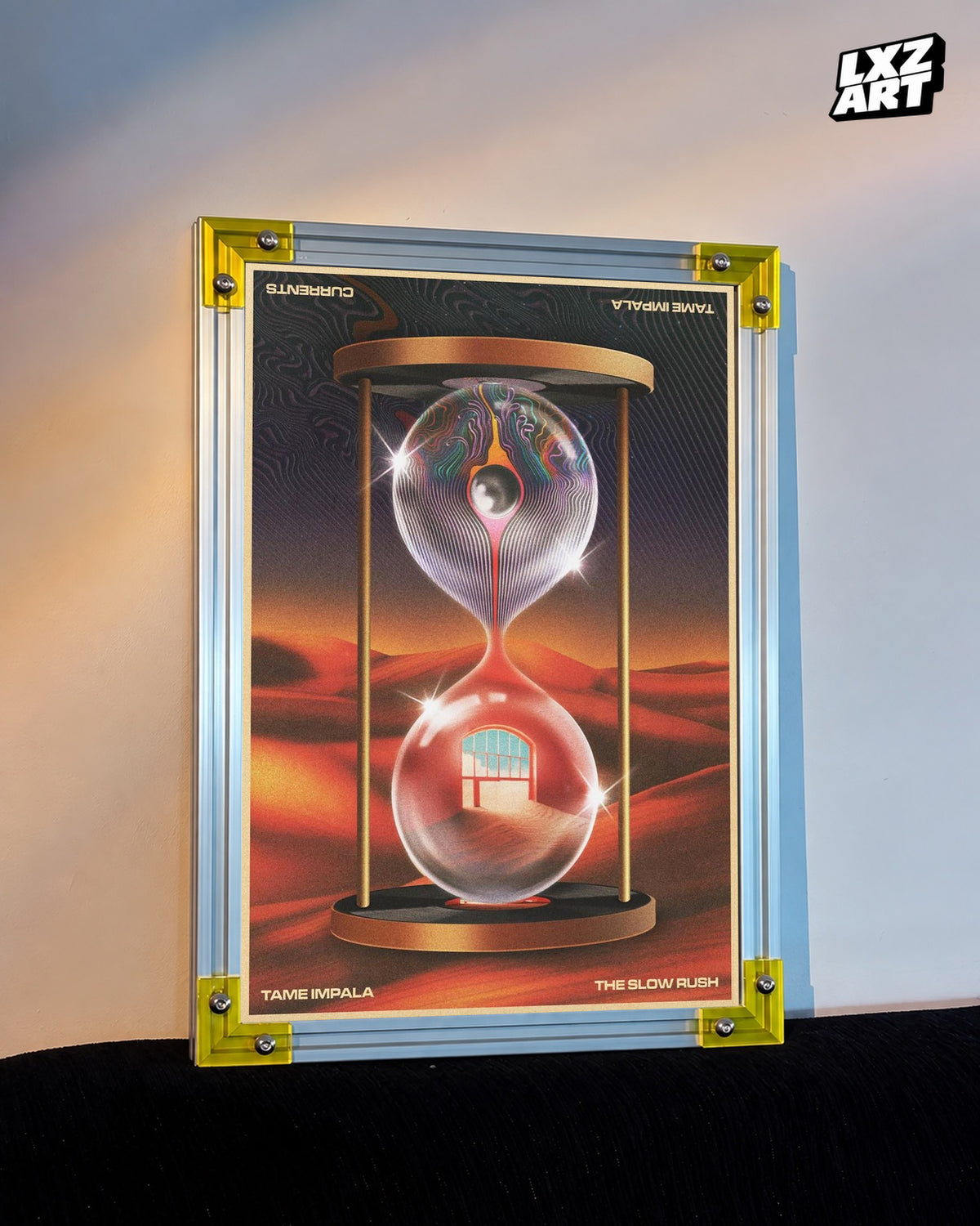 Tame Impala Currents / The Slow Rush Hourglass Poster | Unframed Wall Art — LXZART display 3; frame not included