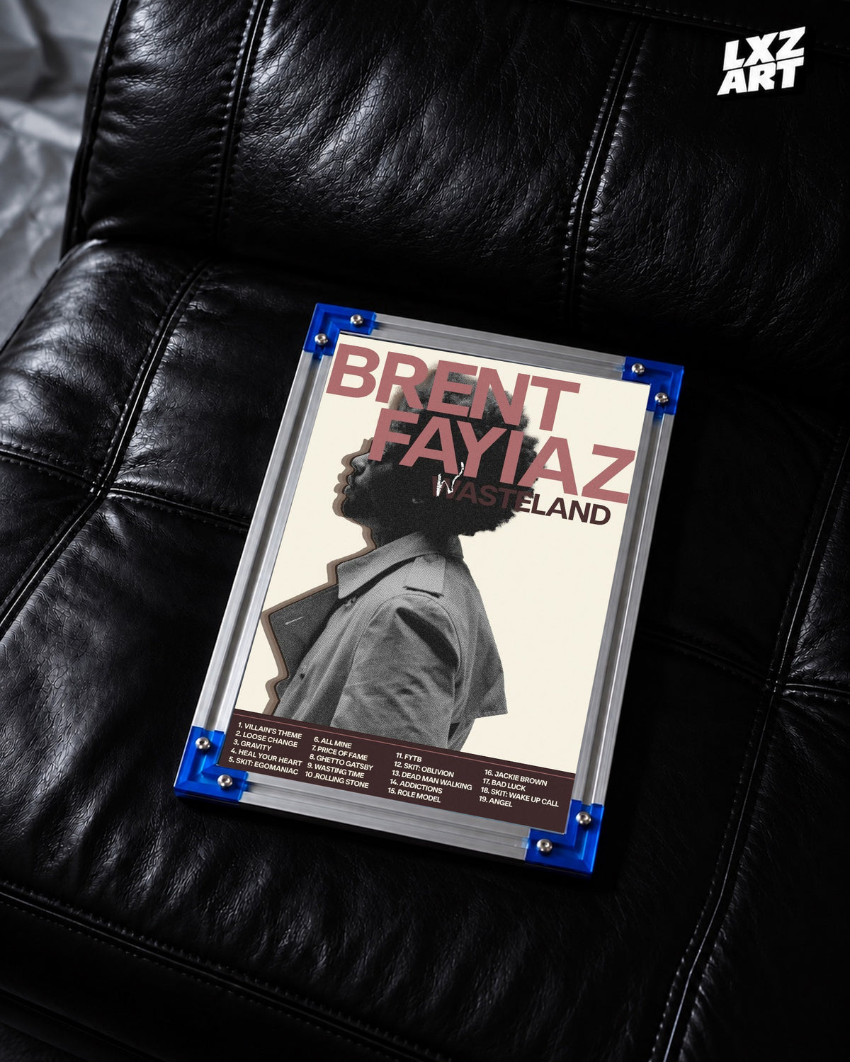 Brent Faiyaz Wasteland Cream Profile Portrait Poster | Unframed Wall Art — LXZART display 2; frame not included