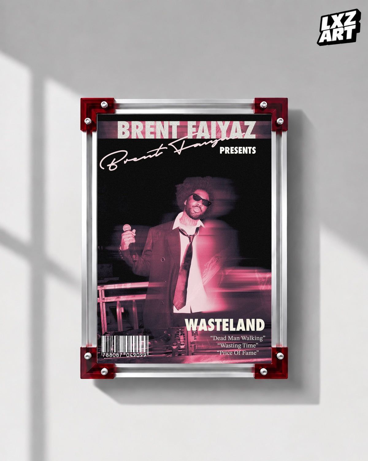 Brent Faiyaz Wasteland Pink Motion Portrait Poster | Unframed Wall Art — LXZART display 1; frame not included