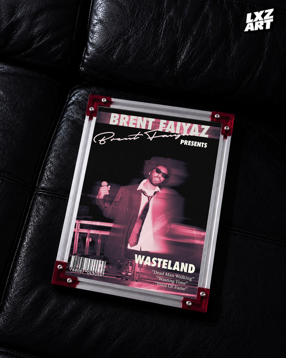Brent Faiyaz Wasteland Pink Motion Portrait Poster | Unframed Wall Art — LXZART display 2; frame not included