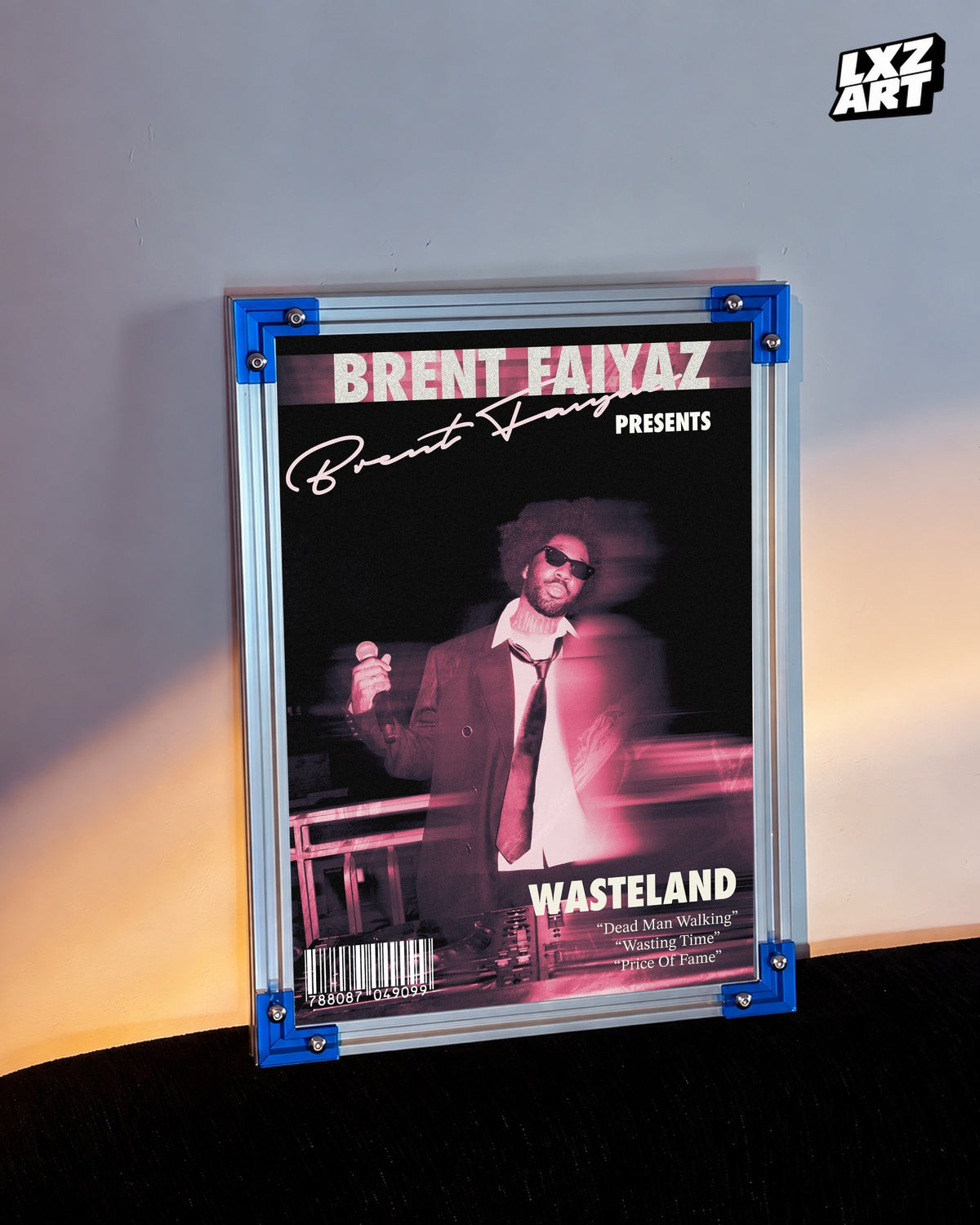 Brent Faiyaz Wasteland Pink Motion Portrait Poster | Unframed Wall Art — LXZART display 3; frame not included