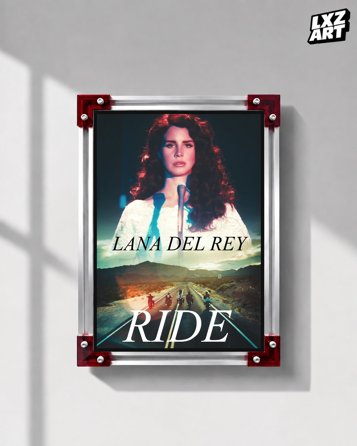 Lana Del Rey Ride Cinematic Road Collage Poster | Unframed Wall Art — LXZART display 1; frame not included