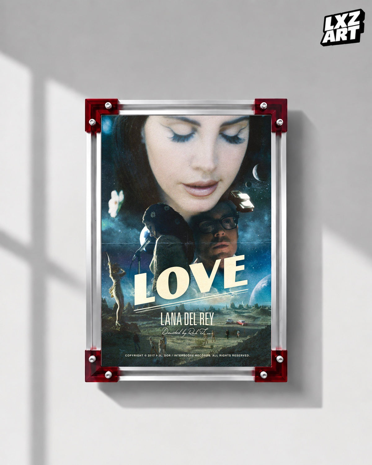 Lana Del Rey Love Cinematic Portrait Collage Poster | Unframed Wall Art — LXZART display 1; frame not included