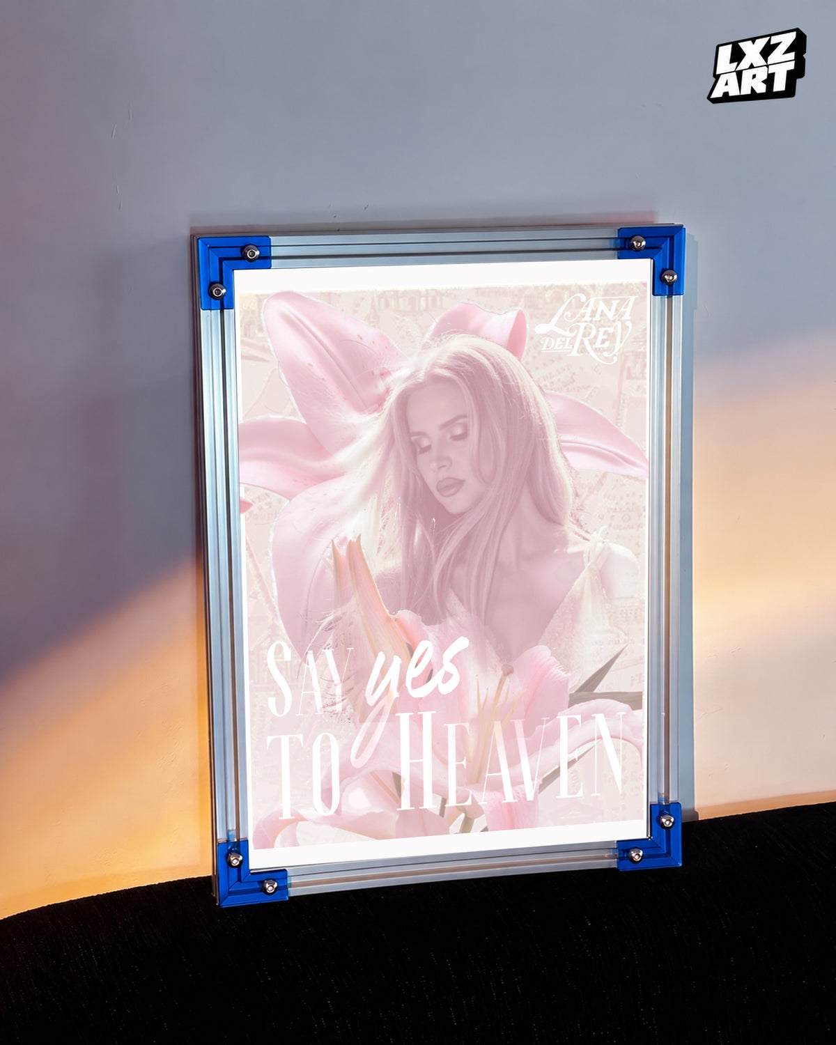 Lana Del Rey Say Yes to Heaven Pink Star Portrait Poster | Unframed Wall Art — LXZART display 3; frame not included