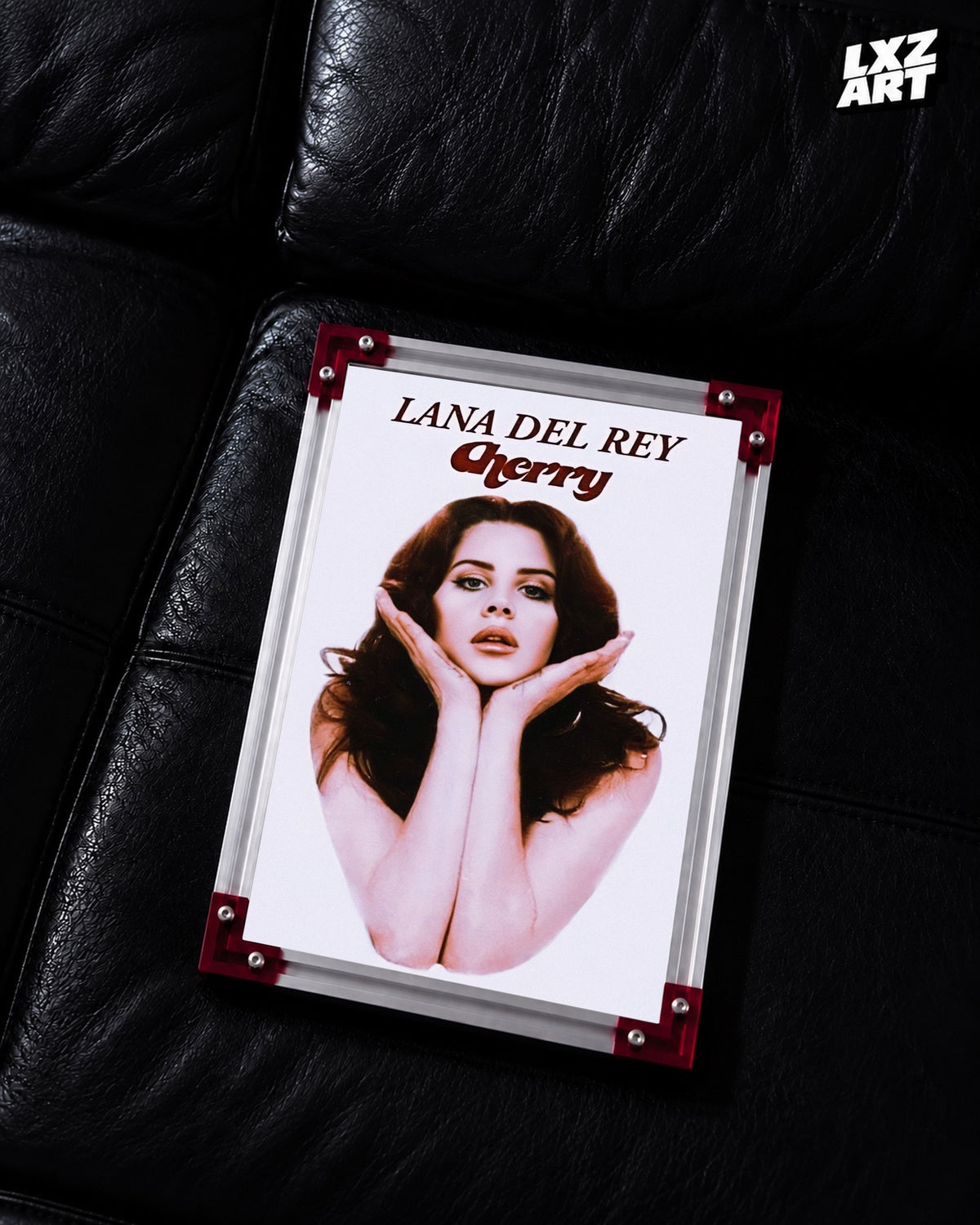 Lana Del Rey Cherry Portrait Song Poster | Unframed Wall Art — LXZART display 2; frame not included